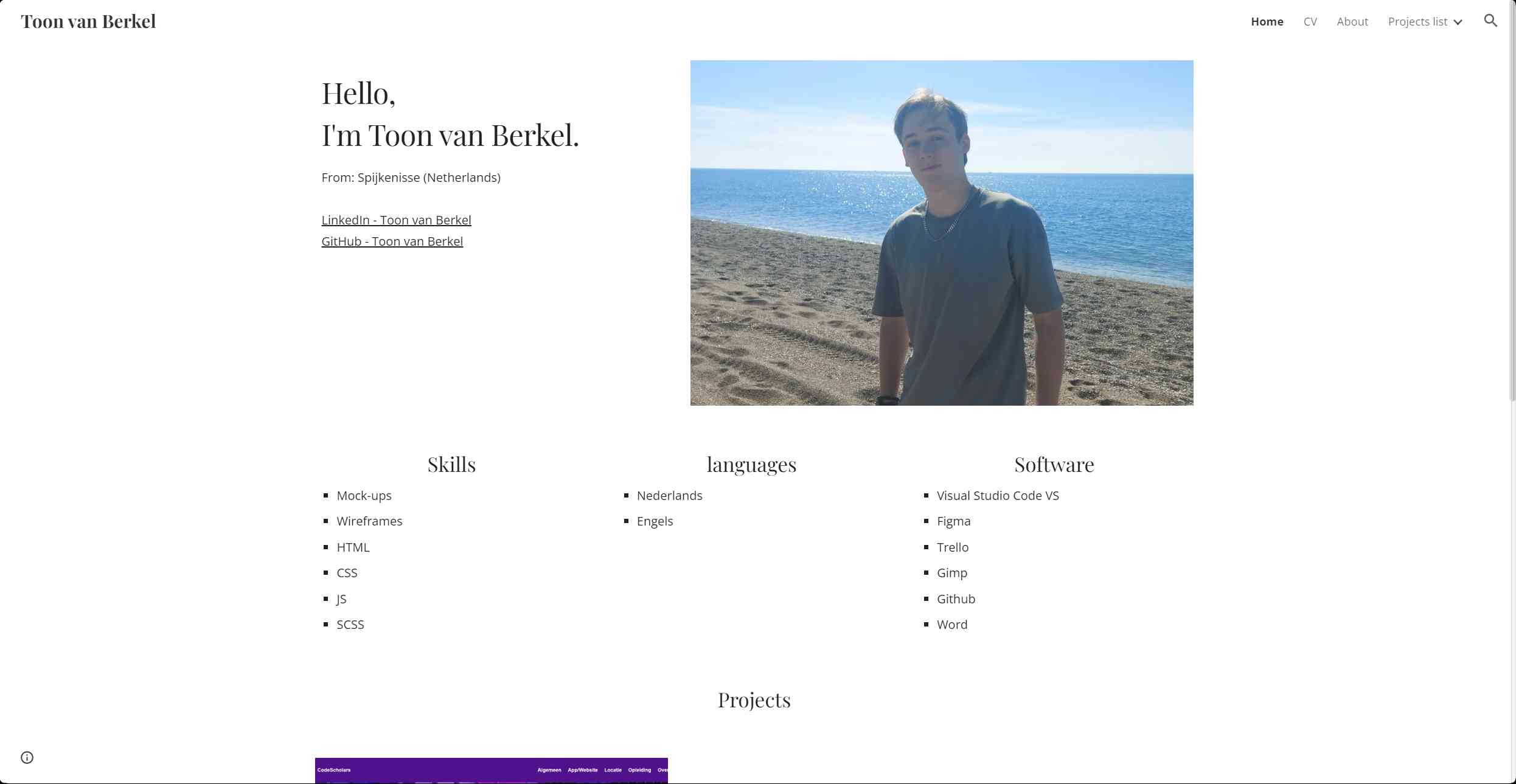 portfolio website old